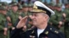 FILE - Commander of the Russian Black Sea Fleet Vice-Admiral Viktor Sokolov salutes during a ceremony in Sevastopol, Crimea Sept. 27, 2022.