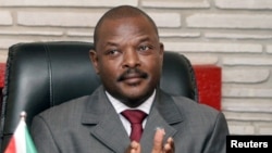 Nkondo Pierre Nkurunziza mokonzi ya kala ya Burundi, Gitega Province, June 7, 2018.