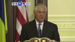 VOA60 America - Tillerson: Russia must take the first steps to reduce tensions in eastern Ukraine