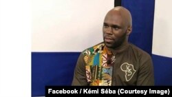 Le militant de la cause noire Kémi Séba, Français d'origine béninoise, dans une publiée après son expulsion de la Guinée, 3 mars 2018. (Facebook/Kémi Séba)