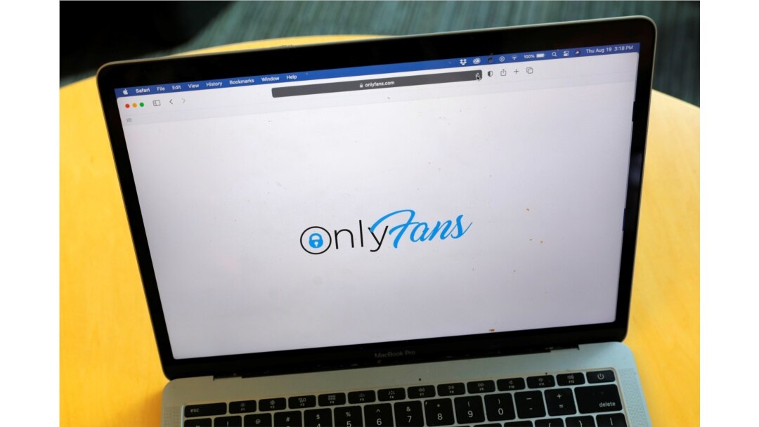 The logo for OnlyFans is seen on a device in this photo illustration in Manhattan, New York City, U.S., August 19, 2021.