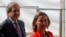 FILE - EU High Representative for Foreign Affairs Federica Mogherini and European Commissioner for European Neighborhood Policy and Enlargement Negotiations Johannes Hahn arrive before signing of an accord to settle a long dispute over the former Yugoslav republic Macedonia's name in the village of Psarades, in Prespes, Greece, June 17, 2018. 