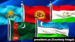 Флаги стран Центральной Азии