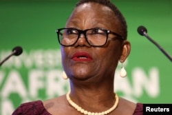 FILE—DRC mines minister Antoinette N'Samba Kalambayi speaks during the Investing in African Mining Indaba 2023 conference in Cape Town, South Africa, February 8, 2023.