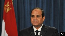 FILE - President Abdel-Fattah el-Sissi has said Egypt must focus on stability and security in order to recover from turmoil unleashed by the 2011 uprising that toppled autocrat Hosni Mubarak.