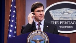 Mark Esper durante una rueda de prensa celebrada el pasado 14 de enero de 2020.