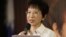 国民党总统候选人洪秀柱（美国之音杨明拍摄）
