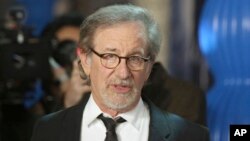 Steven Spielberg arrives at the premiere of "Spielberg" at Paramount Studios, in Los Angeles, California, Sept. 26, 2017.