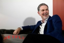 Pendiri dan CEO Netflix Reed Hastings dalam wawancara dengan Associated Press di Barcelona, Spanyol, 28 Februari 2017.