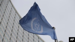  오스트리아 빈 시내 국제원자력기구(IAEA) 본부 앞에 IAEA기가 게양돼 있다. (자료사진) 