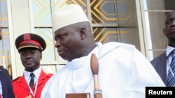 Le président sortant gambien Yahya Jammeh lors d’un sommet de la Communauté économique des Etats de l'Afrique de l'Ouest (Cédéao), à Yamoussoukro, Cote d’Ivoire, 27 février 2017