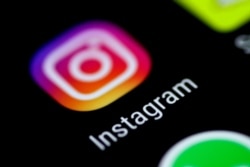 The Instagram application is seen on a phone screen August 3, 2017.