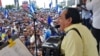 El cantautor nicaragüense Carlos Mejía Godoy actuando durante las marchas antigubernamentales en Nicaragua. [Foto Cortesía] 