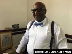 L’avocat camerounais Hypolite Meli, à Yaoundé, le 21 juin 2018. (VOA/Emmanuel Jules Ntap)