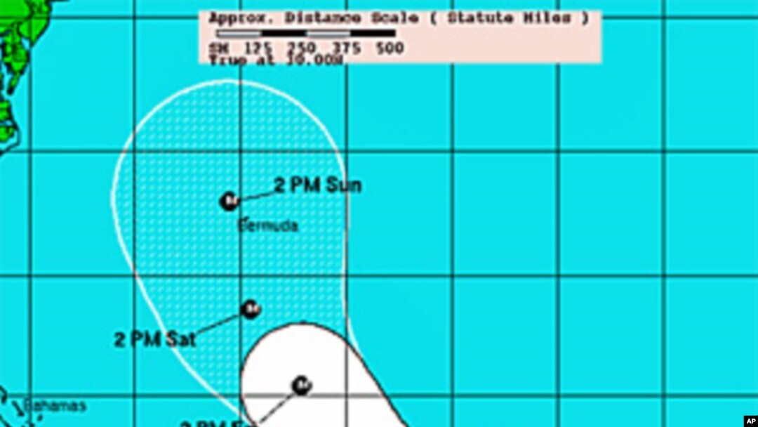 Coastal Watches/Warnings and 5-Day Forecast Cone for Storm Center as of 14 Sep 2010