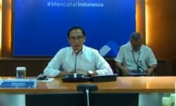 Kepala BPS Suhariyanto saat menggelar konferensi pers online pada Selasa (1/9/2020). (Foto: screenshoot)