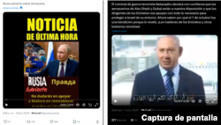 Capturas de publicaciones engañosas.