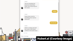 The AI technology "Hubert" giving a practice evaluation