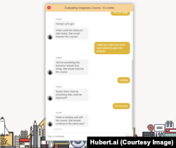 The AI technology "Hubert" giving a practice evaluation