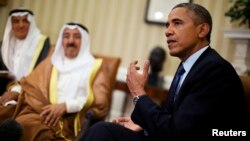 El presidente Obama recibió al emir de Kuwait, jeque Sabá al Ahmad al Jaber al Sabá,en la Casa Blanca.