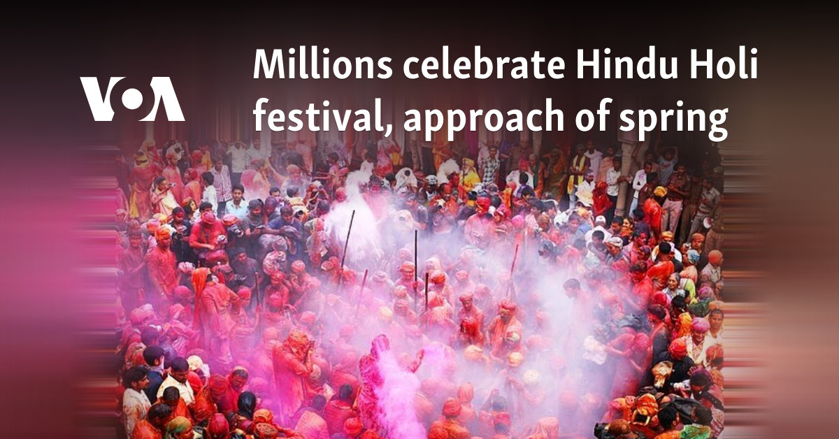 Millions celebrate Hindu Holi festival, approach of spring