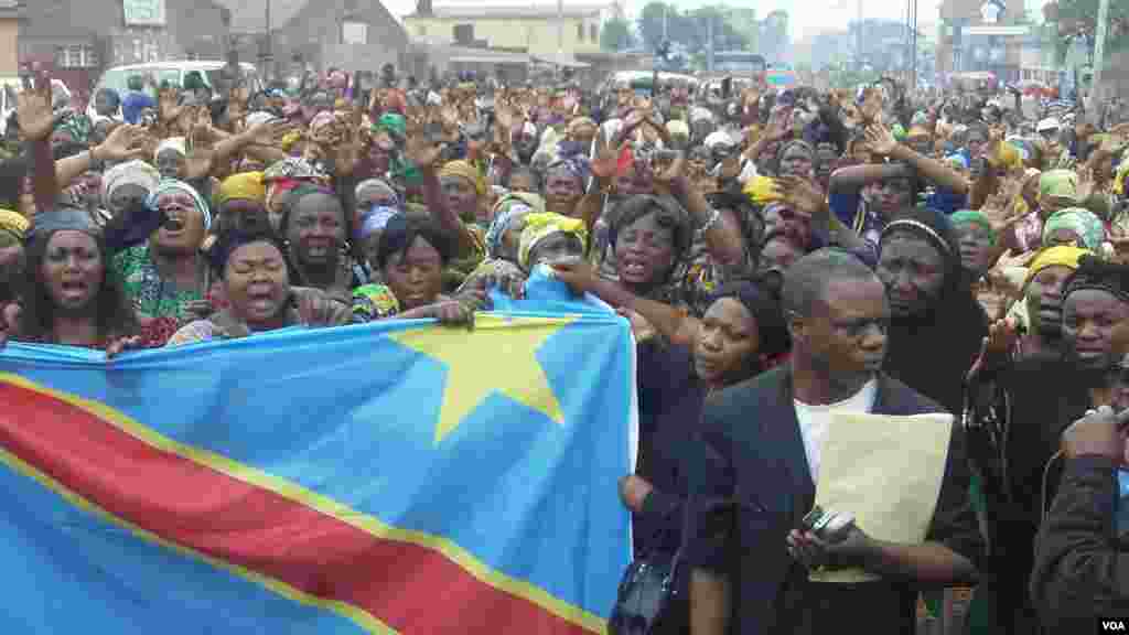 DRC Women demonstrating in Goma for peace