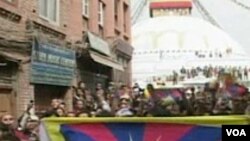 Peringatan setahun setelah kerusuhan etnis di Tibet, 20 Maret 2009.