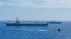 美国、印度和日本的海军力量2018年6月15日在菲律宾海举行马拉巴尔Malabar年度联合军演(美国海军照片）