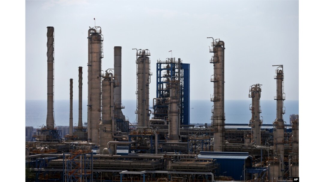 FILE - A petrochemical complex in the South Pars gas field is seen in Asalouyeh, Iran, on the northern coast of Persian Gulf, Nov. 19, 2015.
