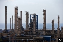FILE - A general view of a petrochemical complex in the South Pars gas field in Asalouyeh, Iran, on the northern coast of Persian Gulf, Nov. 19, 2015.