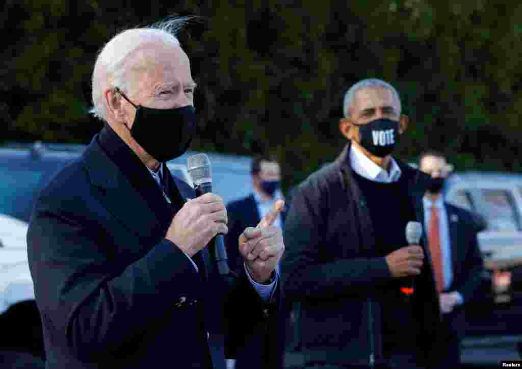 ڈیموکریٹک پارٹی کے صدارتی امیدوار اور سابق نائب صدر جو بائیڈن نے ریاست مشی گن کے علاقے بلوم فیلڈ میں خطاب کیا۔ اس موقع پر سابق صدر براک اوباما بھی ان کے ہمراہ تھے۔ 