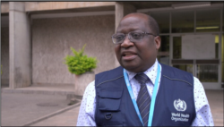 Dr. Wilfred Nkhoma, the acting WHO representative in Zimbabwe is hopeful that the few countries in Africa that have reported cases will manage those cases and will be able to contain transmission, March 2, 2020. (Columbus Mavhunga/VOA)