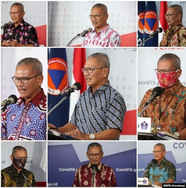 Juru bicara Satgas Penanganan Covid-19 dr. Achmad Yurianto dalam kolase. (Foto: Courtesy/BNPB)