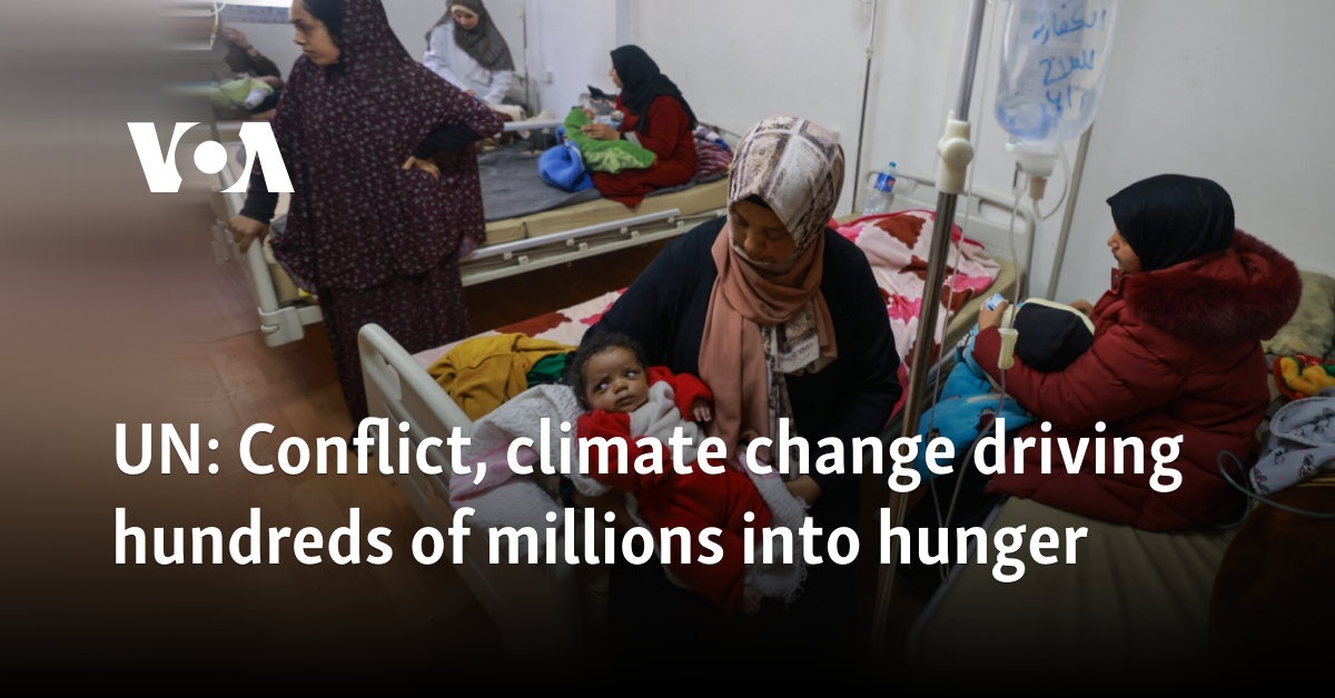 UN: Conflict, climate change driving hundreds of millions into hunger