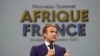 Presiden Prancis Emmanuel Macron menyampaikan pidato dalam KTT Afrika Baru-Prancis 2021, di Montpellier, pada 8 Oktober 2021. (Foto: AP/Daniel Cole)