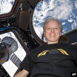 Astronaut Shannon Walker on the International Space Station