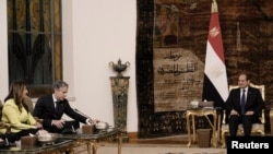 Госсекретарь Энтони Блинкен и президент Египта Абдель Фаттах ас-Сиси. Каир, 10 июня 2024 г. 