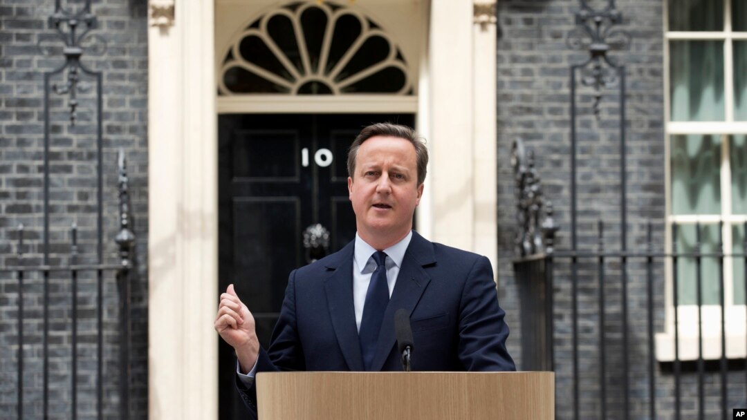 British Prime Minister David Cameron makes a statement appealing for people to vote to remain in the European Union outside 10 Downing Street in London, June 21, 2016. Britain votes whether to stay in the EU in a referendum on Thursday.