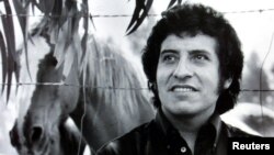 Chilean singer Victor Jara, who was tortured and died during the military dictatorship of [General Augusto Pinochet], is seen in this undated file picture.