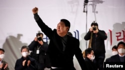 韩国总统大选主要在野党候选人尹锡悦（路透社2022年3月8日）