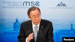 FILE - U.N. Secretary-General Ban Ki-moon.