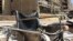 FILE: This picture taken in May 2014 shows wheelchair that was left intact after the destruction of an Aleppo hospital.