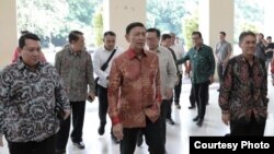 Wiranto memimpin Wantimpres dalam kunjungan perdana ke lingkungan perguruan tinggi di UGM Yogyakarta. (Foto: Humas UGM)