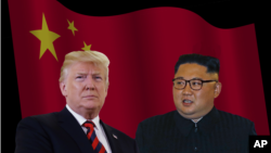 도널드 트럼프 미국 대통령과 김정은 북한 국무위원장. 