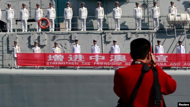 中國海軍編隊訪問澳大利亞令媒體頗感意外