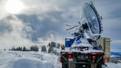 A special mountaintop radar called Doppler on Wheels measures precipitation in the new multi-institution cloud seeding study. (Photo Credit: Joshua Aikins)