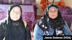 Shehanaz Amin (left) and Elehma Omar run the women’s center in Qamishli, a Kurdish-dominated city in northeast Syria.