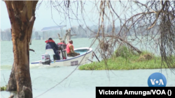 Kenyan coast guard has been dispatched to stop illegal fishing. Lake Naivasha, Kenya, Oct. 2021