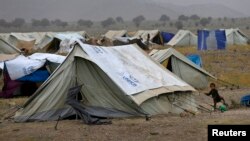 2014年7月2日一名流离失所的巴基斯坦儿童在霍斯特省难民营
