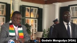 Le président Zimbabwéen Emmerson Mnangagwa, déclarant la catastrophe nationale du coronavirus.